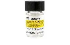 Small container labeled 'SILSOFT' with a black lid on a white background